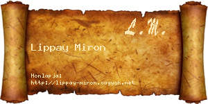 Lippay Miron névjegykártya